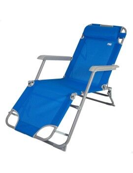 Espreguiçadeira reclinável Aktive Azul 153 x 33 x 47 cm