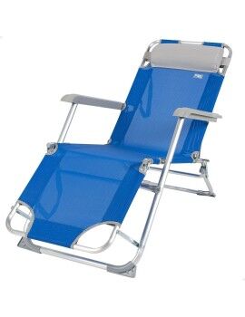 Espreguiçadeira reclinável Aktive Azul 153 x 33 x 47 cm