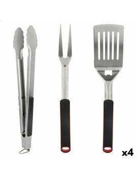 Conjunto de ferramentas para churrasco Aktive 3 Peças Churrasco Aço inoxidável 9 x 41 x 5 cm (4...