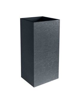 Vaso EDA Graphit Cinzento Cinzento escuro Plástico Quadrado 39,5 x 39,5 x 80 cm