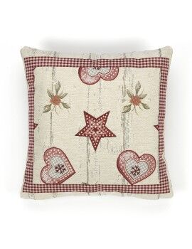 Capa de travesseiro Alexandra House Living Star & Hearts Multicolor 42 x 42 cm