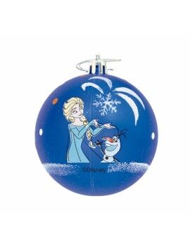 Bola de Navidad Frozen Memories 6 Unidades Azul Blanco Plástico (Ø 8 cm)