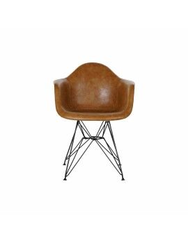 Cadeira DKD Home Decor Preto Camel 64 x 60 x 84 cm