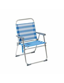 Cadeira de Praia 22 mm Riscas Azul Alumínio 52 x 56 x 80 cm (52 x 56 x 80 cm)