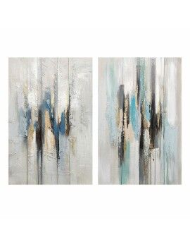 Cuadro DKD Home Decor Abstracto 80 x 3 x 120 cm Urbano (2 Unidades)