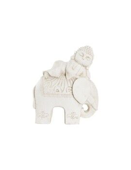 Figura Decorativa DKD Home Decor Acabamento envelhecido Elefante Branco Oriental Magnésio (42 x...