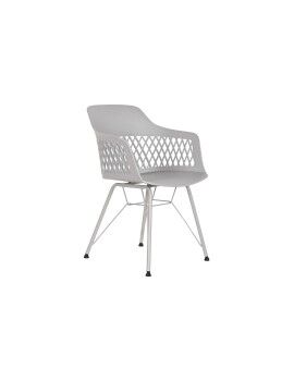 Cadeira de Sala de Jantar DKD Home Decor Cinzento claro 57 x 57 x 80,5 cm