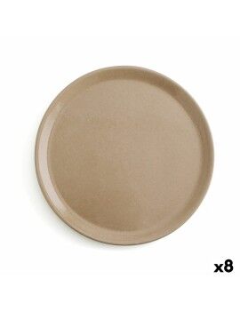 Plato Llano Anaflor Barro Anaflor Beige Barro cocido Ø 31 cm Carne (8 Unidades)