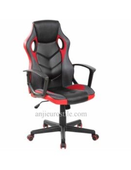 Cadeira de escritório com apoio para a cabeça DKD Home Decor 61 x 62 x 117 cm Vermelho Preto