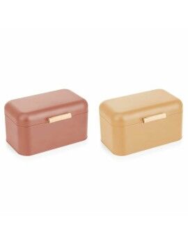 Panera DKD Home Decor 30,50 x 20,7 x 15 cm Metal Terracota Amarillo Vintage (2 Unidades)