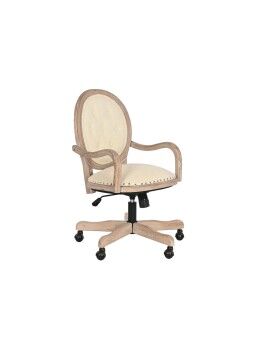 Cadeira de Escritório Home ESPRIT Branco Natural 52 x 50 x 98 cm 63 X 66 X 90 cm