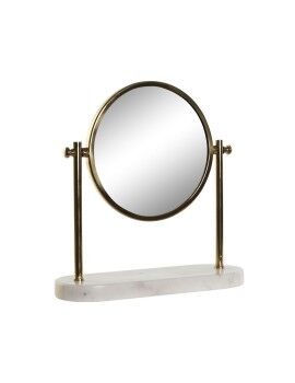Espelho Home ESPRIT Branco Dourado Metal Mármore 30 x 10 x 30 cm