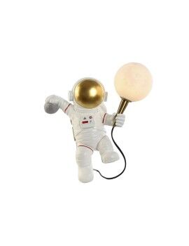 Lámpara de Pared Home ESPRIT Blanco Dorado Metal Resina Moderno Astronauta 26 x 21,6 x 33 cm