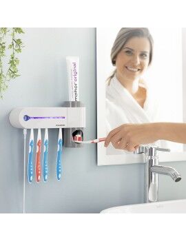Esterilizador UV de Escovas de Dentes com Suporte e Dispensador de Pasta de Dentes Smiluv...