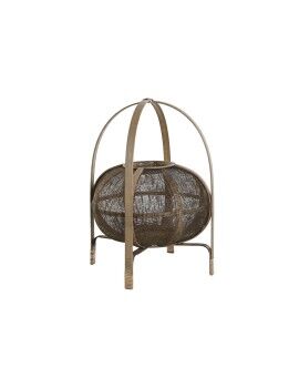 Portavelas DKD Home Decor Natural Marrón Bambú 33 x 33 x 42 cm