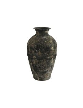 Vaso Home ESPRIT Cinzento escuro Terracota Oriental 26 x 26 x 46,5 cm