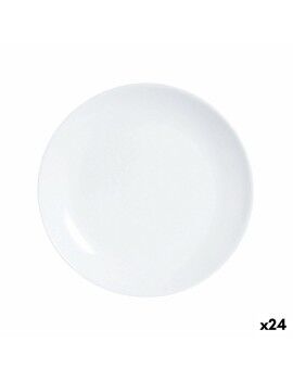 Prato de Sobremesa Luminarc Diwali Branco Vidro 19 cm (24 Unidades)