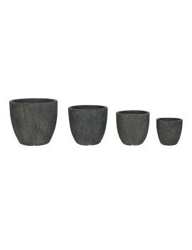 Conjunto de vasos Home ESPRIT Cinzento Fibra Magnésio 44,5 x 44,5 x 41 cm