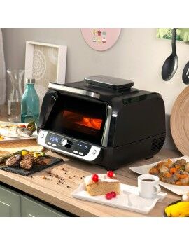 Freidora de Aire con Grill, Accesorios y Recetario InnovaGoods Fryinn 12-in-1 6000 Negro Acero...