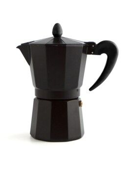 Cafetera Italiana Quid Negro Metal Baquelita