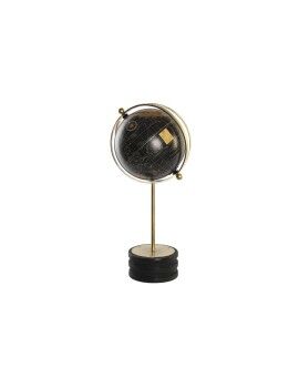 Globo Terraqueo DKD Home Decor Negro Dorado Metal Madera de mango 24 x 20 x 52 cm