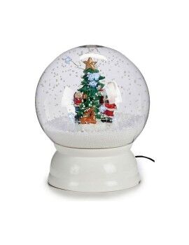 Bola de Neve Árvore de Natal 22 x 27 cm Branco Plástico