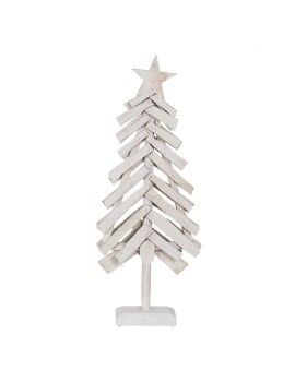 Árbol de Navidad Blanco Madera de Paulonia Árbol 34 x 11 x 90 cm