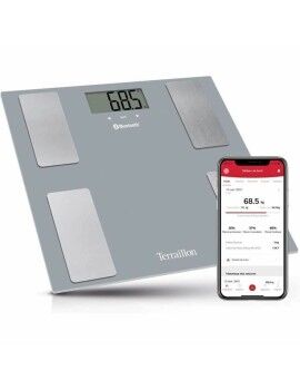 Balança digital para casa de banho Terraillon Smart Connect Cinzento