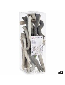 Tronco Decorativo Gris 9 x 27 x 9 cm (12 Unidades)