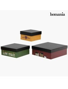 Caixa Decorativa Homania (3 pcs) Multicolor Cartão (3 Peças) (3 Unidades) (1 Unidade)