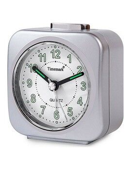 Relógio-despertador analógico Timemark Prateado Silencioso com som Modo noturno