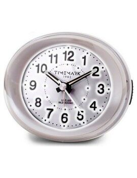 Relógio-despertador analógico Timemark Branco Leve LED Silencioso Snooze Modo noturno 9 x 9 x 5,5...