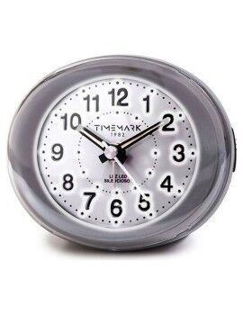 Relógio-despertador analógico Timemark Cinzento Leve LED Silencioso Snooze Modo noturno 9 x 9 x...