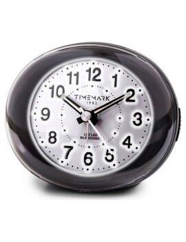 Relógio-despertador analógico Timemark Preto Leve LED Silencioso Snooze Modo noturno 9 x 9 x 5,5...