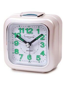 Relógio-despertador analógico Timemark Branco Silencioso com som Modo noturno (7.5 x 8 x 4.5 cm)