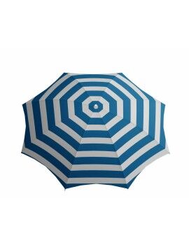 Parasol Riscas Branco/Azul Ø 200 cm
