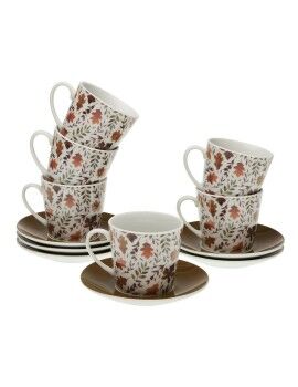 Juego de Tazas con Platos Versa Aia Porcelana 9 x 14 x 14 cm 10,5 x 8 x 6 cm 14 x 14 x 2 cm