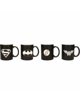 Juego de Tazas SD Toys Universo DC Negro (4 Piezas)