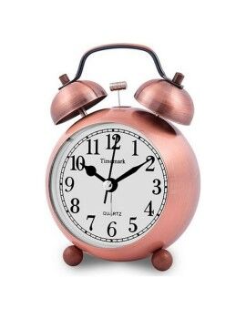 Relógio-despertador analógico Timemark Dourado Leve com som 9 x 13,5 x 5,5 cm (9 x 13,5 x 5,5 cm)