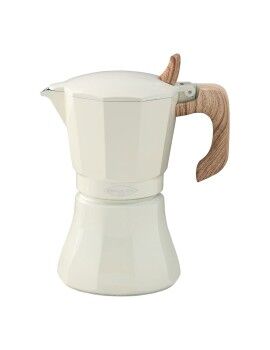 Cafetera Italiana Oroley Petra 9 Tazas Crema Aluminio