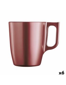 Taza Mug Luminarc Flashy Rojo 250 ml Vidrio (6 Unidades)