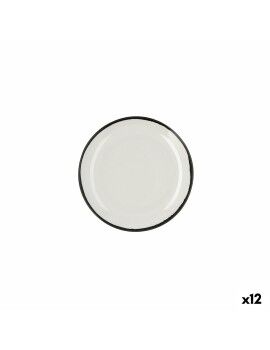 Plato Llano Ariane Vital Filo Blanco Cerámica Ø 21 cm (12 Unidades)