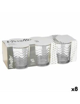 Set de Vasos Ondas Transparente Vidrio 265 ml (8 Unidades)