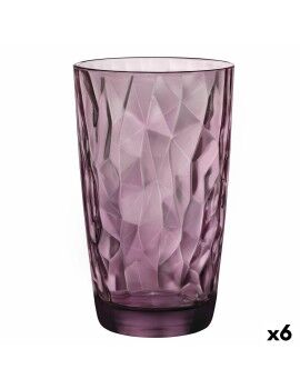 Vaso Bormioli Rocco Diamond Morado Vidrio (470 ml) (6 Unidades)