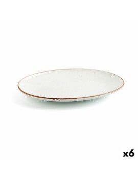 Fuente de Cocina Ariane Terra Ovalado Cerámica Beige (Ø 32 cm) (6 Unidades)