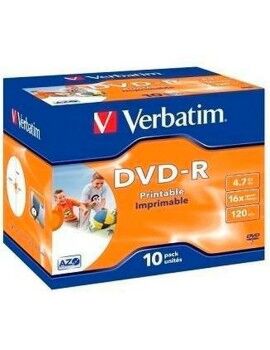 DVD-R Verbatim 4,7 GB 16x 10 Unidades (10 Unidades)