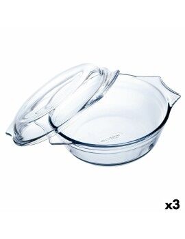 Fuente para Horno Ô Cuisine Ocuisine Vidrio Transparente Vidrio 21,5 x 18 x 8,5 cm Con Tapa (3...