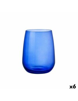 Vaso Bormioli Rocco Restaurant Cobalto Azul Vidrio (430 ml) (6 Unidades)