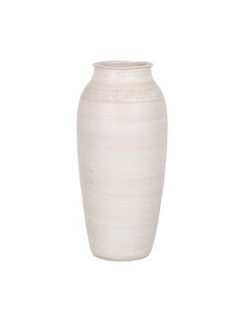 Vaso Creme Cerâmica 25 x 25 x 60 cm