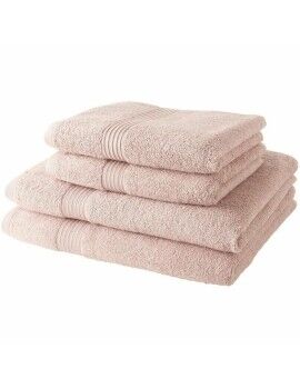 Jogo de toalhas TODAY 4 Unidades Rosa Claro
